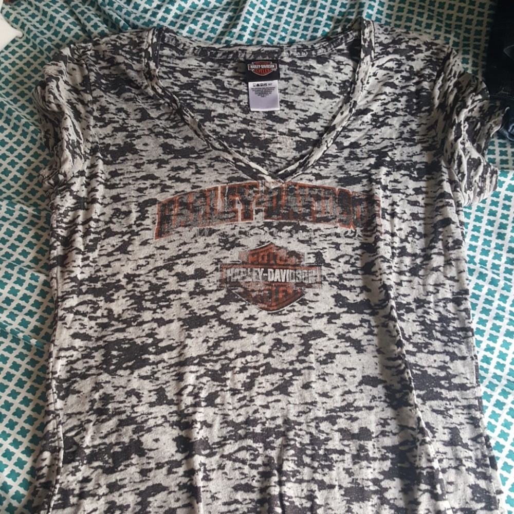 Intentionally faded Harley Davidson tshirt